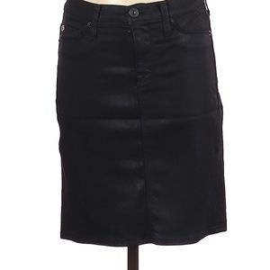 Hudson Jeans Denim Black Skirt Waist 25
